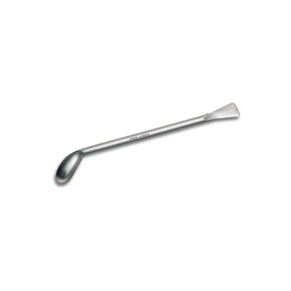 Spatola con cucchiaio inox lunghezza 180 mm. (cucchiaio piegato - spatola 12 x 20 mm.)