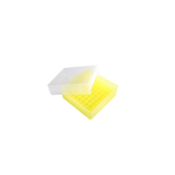 Scatole criogeniche in PP colore giallo 81 posti per microprovette da 1,5 / 2,0 ml. Scatole criogeniche in PP colore giallo 81 posti per microprovette da 1,5 / 2,0 ml.