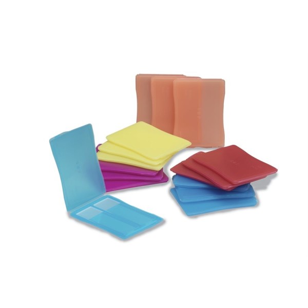 Portavetrini a 2 posti - colori assortiti - confezione da 25