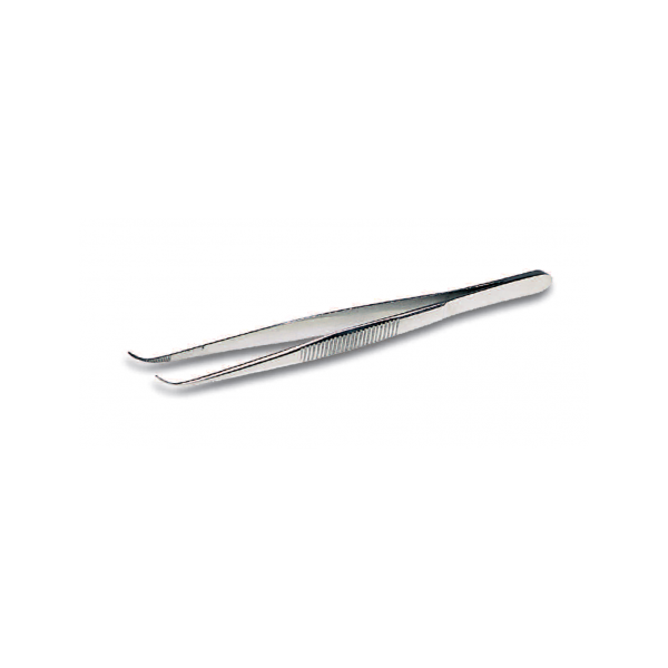 Pinzetta in acciaio inox punte curve sottili mm. 140