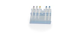 Portamicropipette a 6 posti in acrilico blu