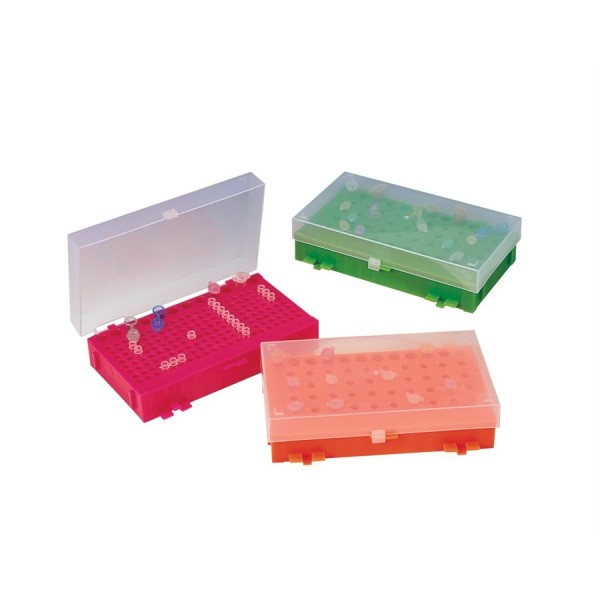 Portaprovette in PP colori assortit per microprovette PCR - confezione da 5 Portaprovette in PP colori assortit per microprovette PCR - confezione da 5