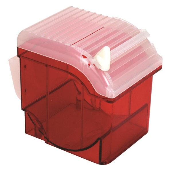 Dispenser in ABS rosso per rotoli Parafilm da 5 e 10 cm di larghezza