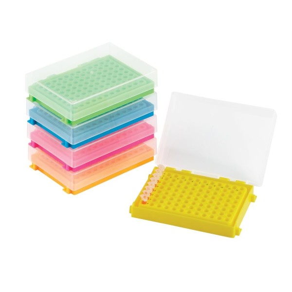 Rack per PCR in PP colori assortiti per microprovette da 0,2 ml. - confezione da 5 Rack per PCR in PP colori assortiti per microprovette da 0,2 ml. - confezione da 5
