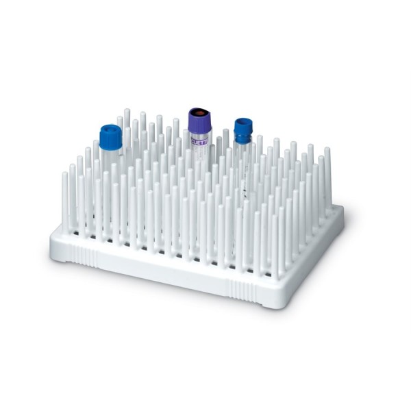 Portaprovette in PP rinforzato con fibra di vetro - bianco 50 posti per provette da 10 ml. - conf. da 2 Portaprovette in PP rinforzato con fibra di vetro - bianco 50 posti per provette da 10 ml. - conf. da 2