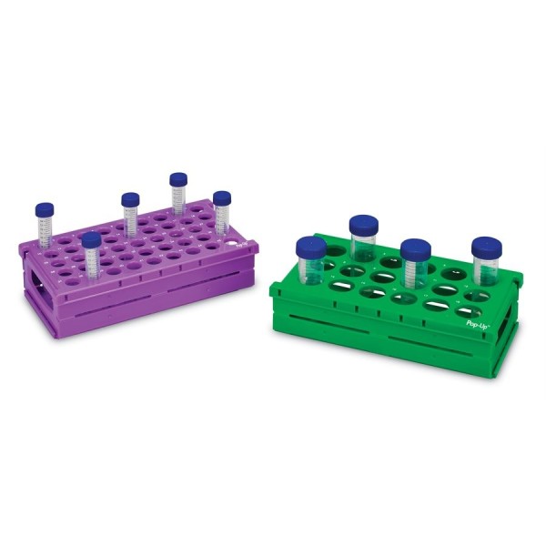 Portaprovette in PP apri / chiudi - viola 45 posti per provette da 15 ml. - conf. da 2 Portaprovette in PP apri / chiudi - viola 45 posti per provette da 15 ml. - conf. da 2