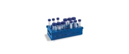Portaprovette in PP apri / chiudi - blu per provette da 15 e 50 ml. - conf. da 2