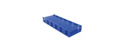 Portaprovette Mega Rack in PP blu 216 posti per provette da 5 a 7 ml.