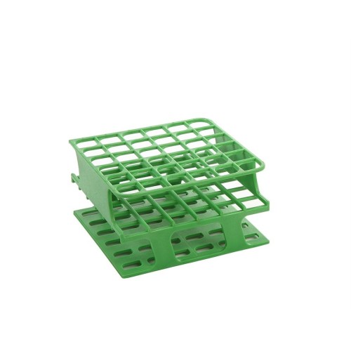 Portaprovette OneRack in POM rinforzato in fibra di vetro verde 36 posti per provette da 5 a 10 ml. - confezione  da 2