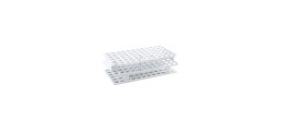 Portaprovette OneRack in POM rinforzato in fibra di vetro bianco 72 posti per provette da 5 a 10 ml. - confezione da 8