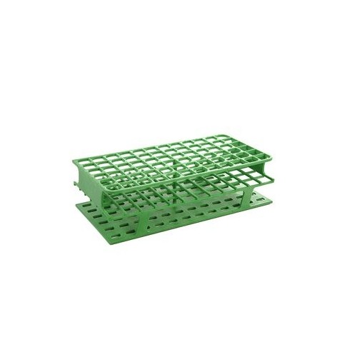 Portaprovette OneRack in POM rinforzato in fibra di vetro verde 72 posti per provette da 5 a 10 ml. - confezione da 8