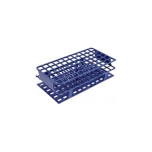 Portaprovette OneRack in POM rinforzato in fibra di vetro blu 72 posti per provette da 5 a 10 ml. - confezione da 8