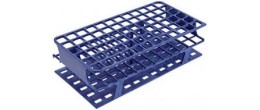 Portaprovette OneRack in POM rinforzato in fibra di vetro blu 72 posti per provette da 5 a 10 ml. - confezione da 8