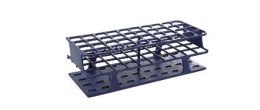 Portaprovette OneRack in POM rinforzato in fibra di vetro blu 40 posti per provette da 10 a 18 ml. - confezione  da 8