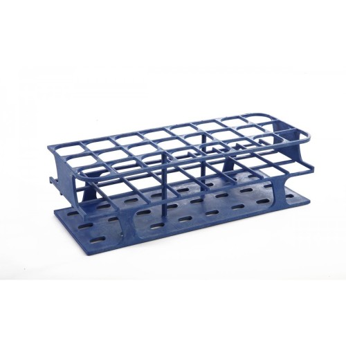 Portaprovette OneRack in POM rinforzato in fibra di vetro blu 24 posti per provette da 15 a 50 ml. - confezione da 8