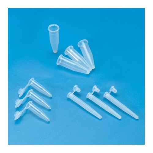 Microprovette in PP bianco con tappo ml. 0,5 confezione da 1000 tipo Beckman