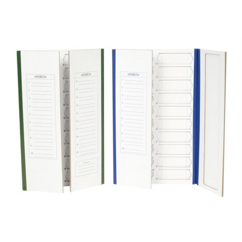 Portavetrini a libro 20 posti blu - confezione da 6