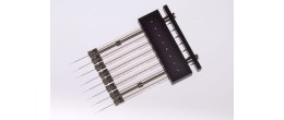 Microsiringa Hamilton multicanale 1701 N - 8 siringhe (84502) da 10 ul (27 ga - Punta 3 - 25,4 mm.)