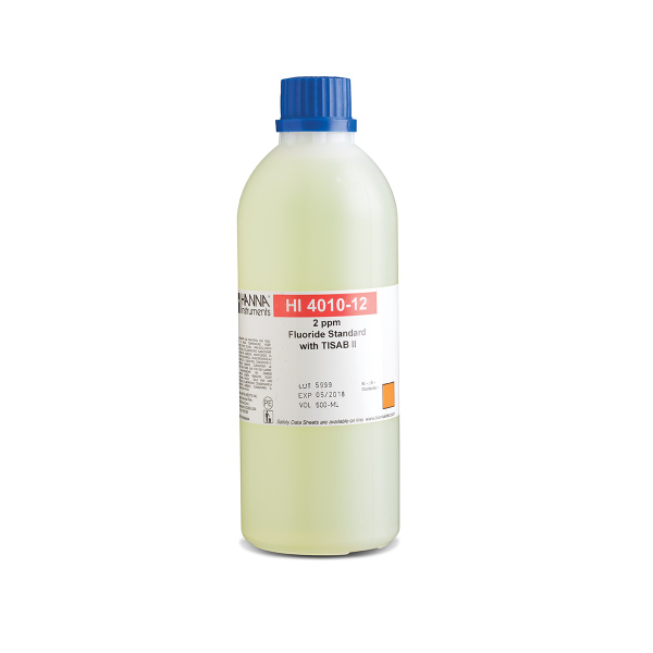Soluzione standard fluoruri 2 ppm con TISAB II - ml. 500 Soluzione standard fluoruri 2 ppm con TISAB II - ml. 500