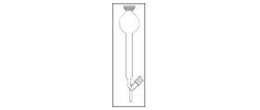 Colonna per cromatografia "FLASH" 40 x 450 mm. serbatoio 250 ml. rubinetto a spillo cono superiore GS 35/20