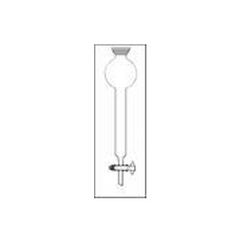 Colonna per cromatografia "FLASH" 20 x 450 mm. serbatoio 100 ml. rubinetto in PTFE cono superiore GS 35/20