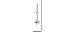 Colonna per cromatografia in vetro borosilicato dimensioni utili 20 x 100 mm. rubinetto maschio vetro