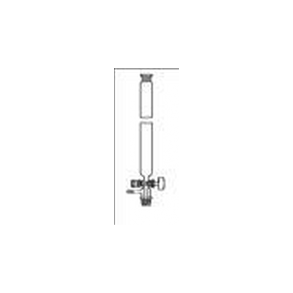 Colonna per cromatografia in vetro borosilicato dim. utili 40 x 800 mm. rubinetto vetro e coni 29/32 attacco vuoto