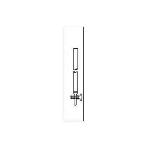 Colonna per cromatografia in vetro borosilicato setto poroso dimensioni utili 10 x 300 mm. rubinetto maschio vetro