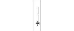 Colonna per cromatografia in vetro borosilicato setto poroso dimensioni utili 20 x 100 mm. rubinetto maschio vetro