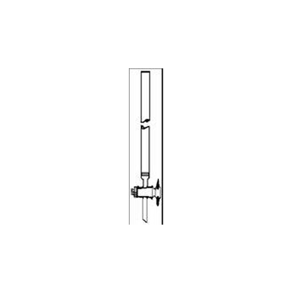 Colonna per cromatografia in vetro borosilicato setto poroso dimensioni utili 10 x 200 mm. rubinetto maschio teflon