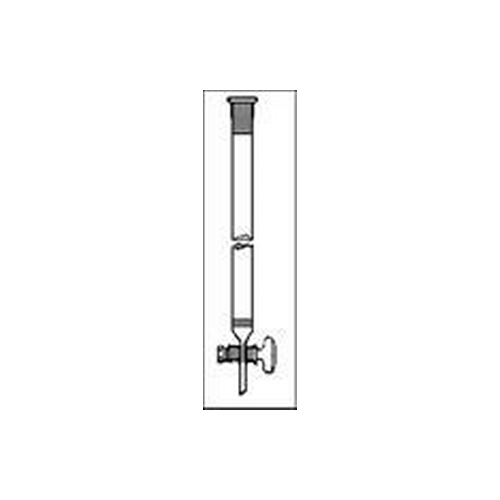 Colonna per cromatografia in vetro borosilicato setto poroso dimensioni utili 25 x 300 mm. rub. vetro e cono superiore 24/29