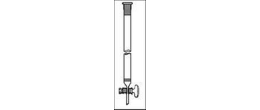 Colonna per cromatografia in vetro borosilicato setto poroso dimensioni utili 25 x 300 mm. rub. vetro e cono superiore 24/29