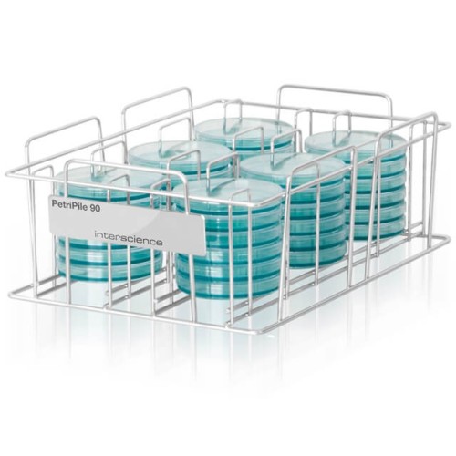 Rack PetriPile 90 per 36 scatole di petri da 90 mm.