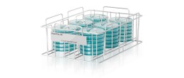 Rack PetriPile 90 per 36 scatole di petri da 90 mm.
