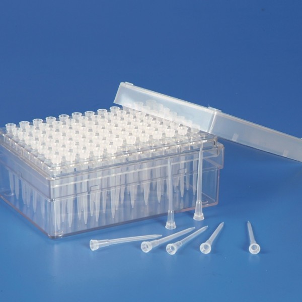 Puntali Kartell 0,5 - 10 ul. in rack confezione da 96 (1 rack da 96)