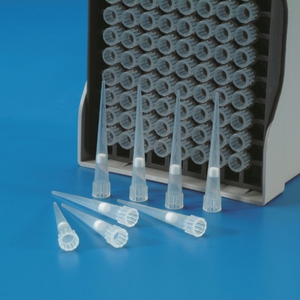 Puntali Kartell 2 - 200 ul. con filtro in rack confezione da 96 (1 rack da 96)