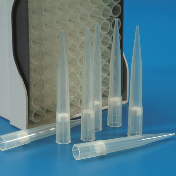 Puntali Kartell 100 - 1000 ul. con filtro in rack confezione da 96