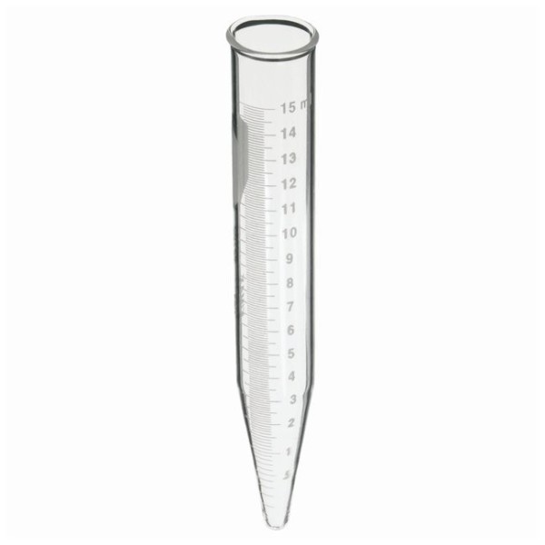 Provette in vetro per centrifuga 17 x 115 mm. coniche graduate