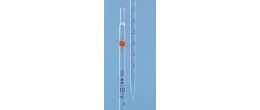 Pipetta in vetro graduata tipo 2 USP - ml. 2 divisione 1/50 in classe AS - estermità superiore per tampone di cotone