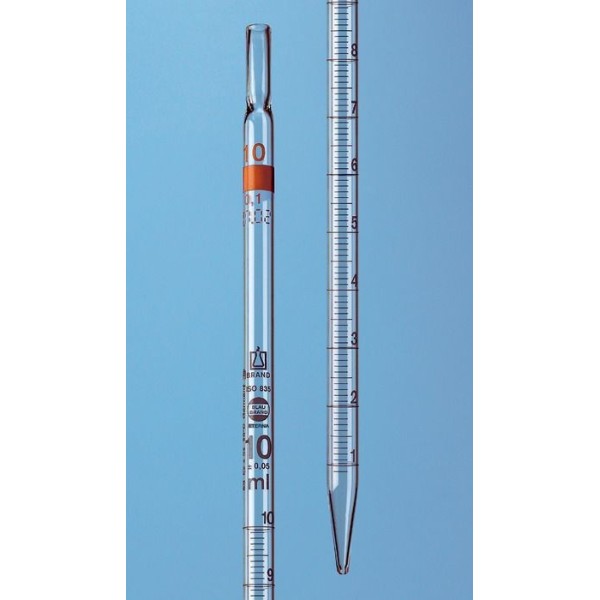 Pipetta in vetro graduata tipo 2 - ml. 2 divisione 1/50 in classe B