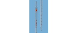 Pipetta in vetro graduata tipo 3 - ml. 10 divisione 1/10 in classe AS - estremità superiore per tampone di cotone