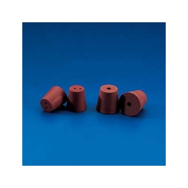Tappo in gomma rossa misura 3B con un foro
