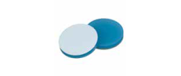 Setto 20 mm. in silicone blu trasparente/PTFE bianco