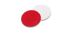 Setto 17,5 mm. in silicone bianco/PTFE rosso