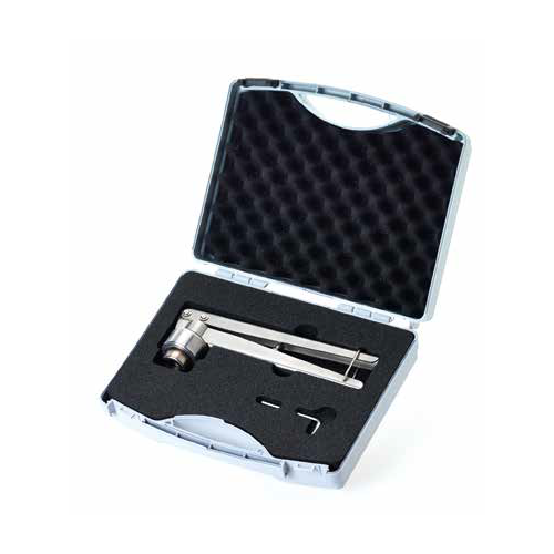 Decapsulatrice manuale in acciaio inox per tappi in alluminio da 20 mm.